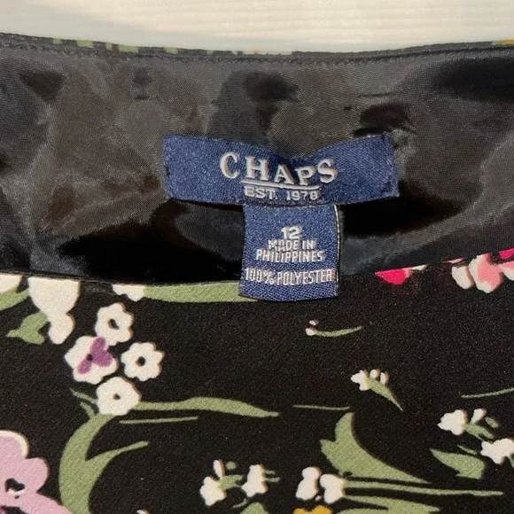Chaps Floral Sleeveless Midi fit and flare Dress Size 12 - Picture 2 of 3